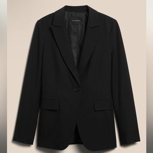 Banana Republic Black Sculpted Suit Blazer